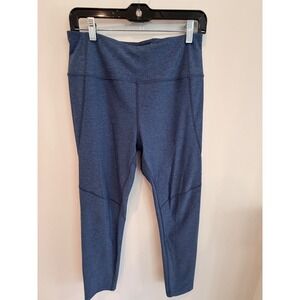 Outdoor Voices Leggings Womens Large Blue High Rise 7/8 Workout Yoga